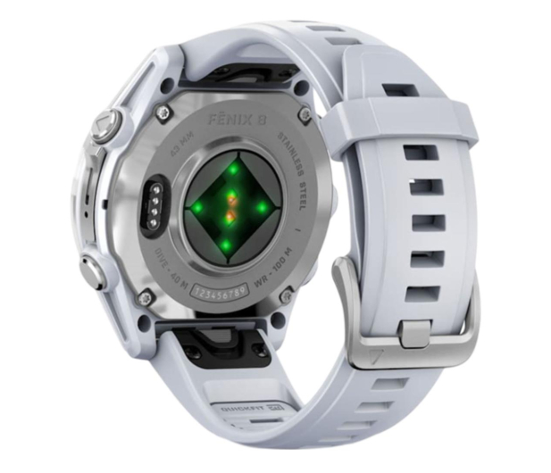 GARMIN Fenix 8 AMOLED Standard Edition 43mm Srebrny z białym paskiem (010-02903-00) - 1277066 - zdjęcie 4